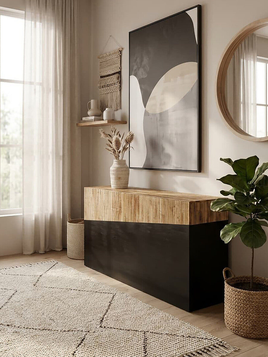 Console Table with Black Finish, Gabor