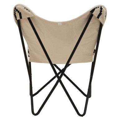 Cefena Black and White Butterfly Chair