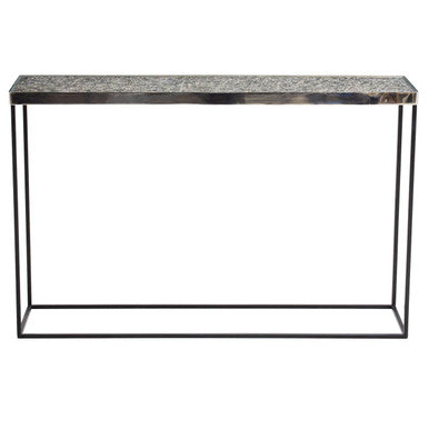 Console Table with Black Metal Finish Frame, Akola