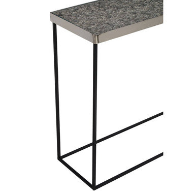 Console Table with Black Metal Finish Frame, Akola