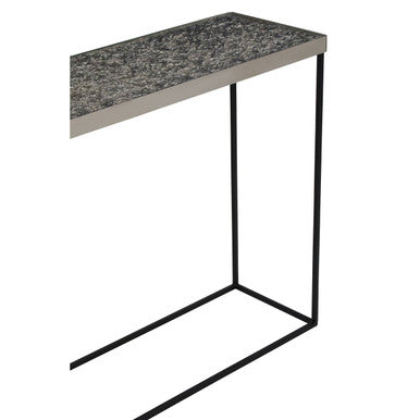 Console Table with Black Metal Finish Frame, Akola