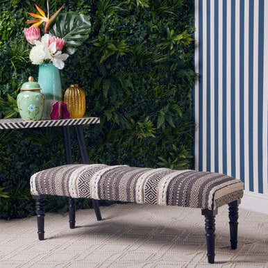 Cefena Grey And White Bench