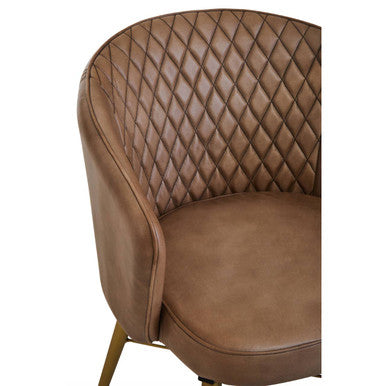 Buffalo Grey Genuine Leather Chair with Tufted Back