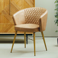 Buffalo Grey Genuine Leather Chair with Tufted Back