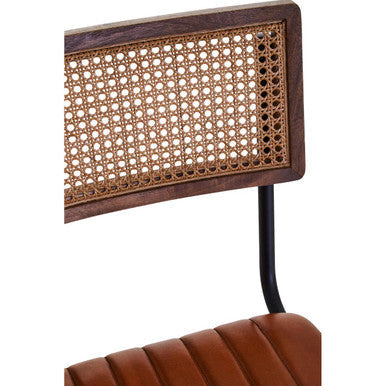 Buffalo Tan Leather Bar Chair