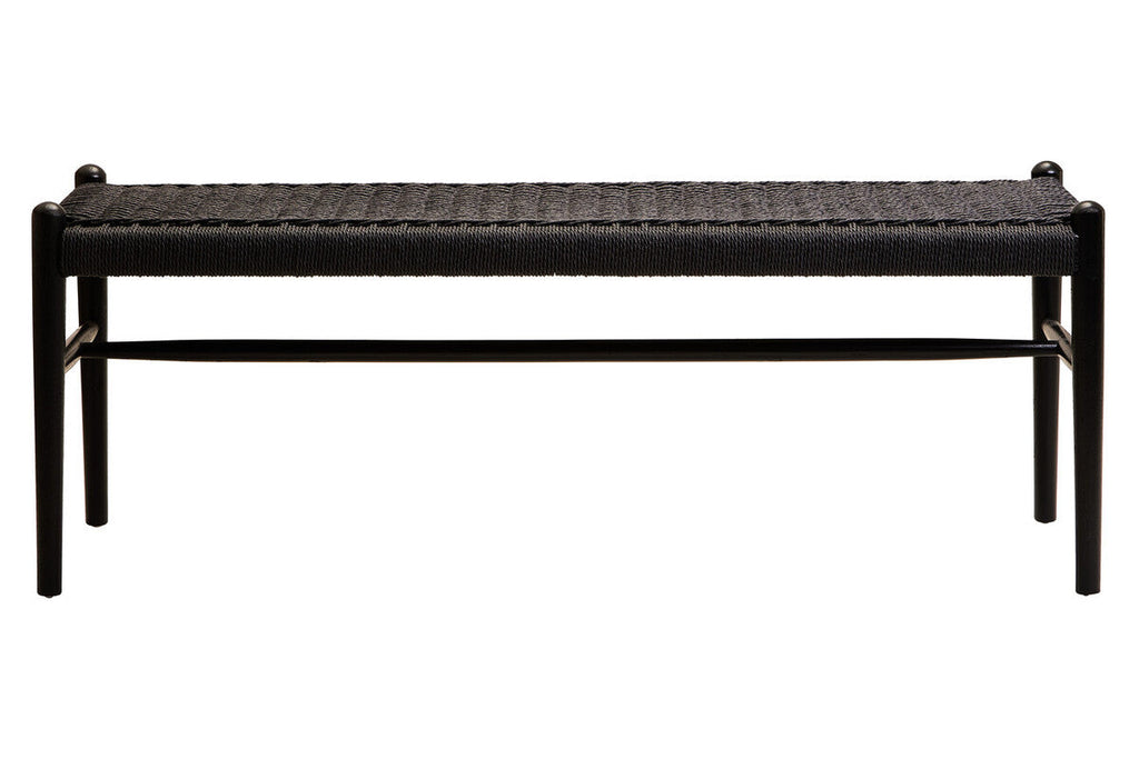 Cebu Black Rope Bench with Rope Seat