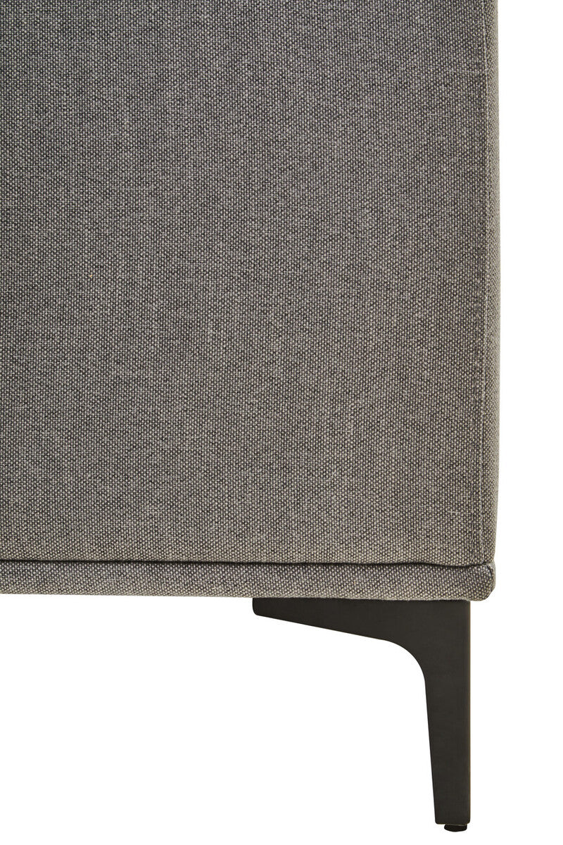 3 Seater Grey Fabric Right Chaise Sofa, Toulon