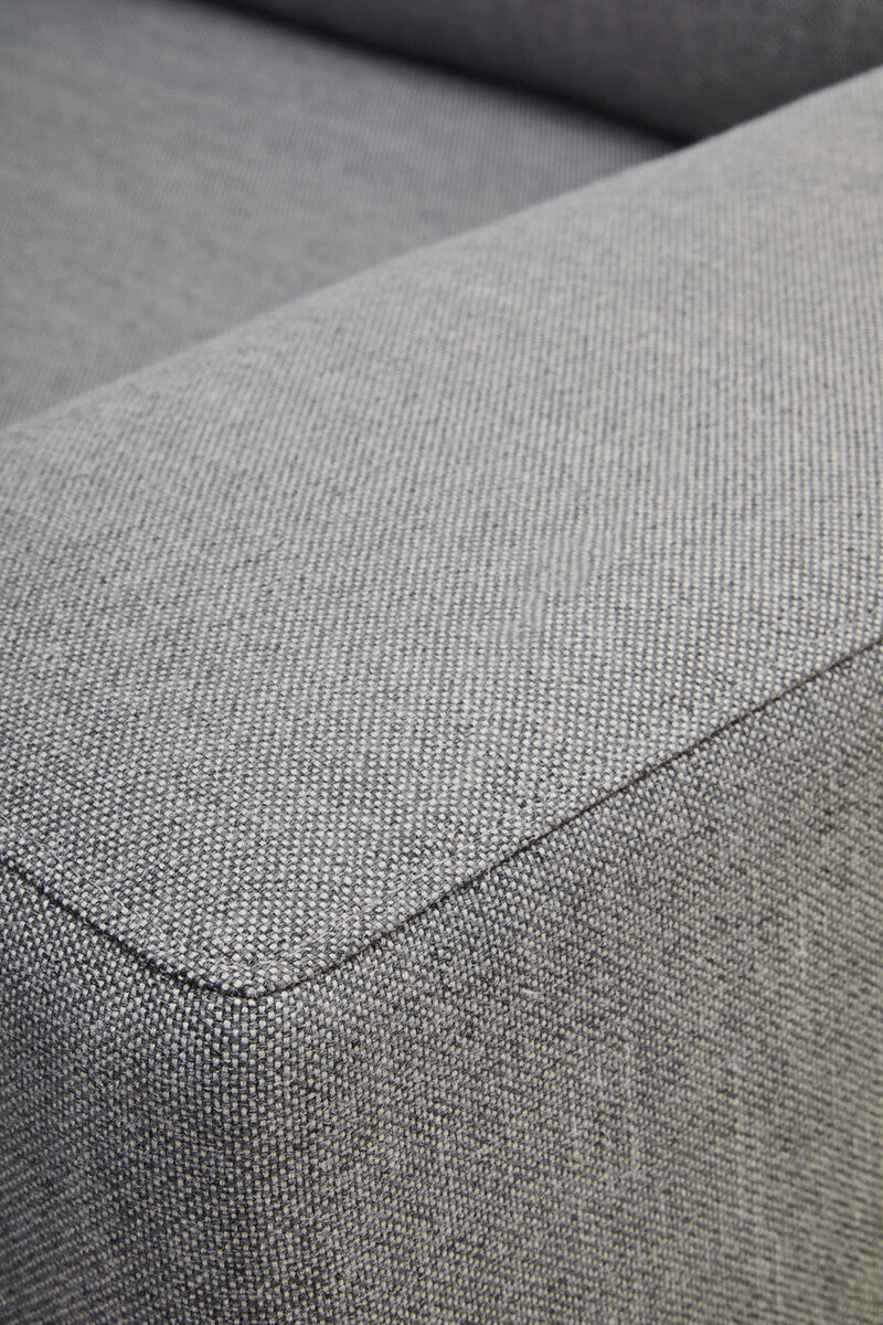 3 Seater Grey Fabric Right Chaise Sofa, Toulon