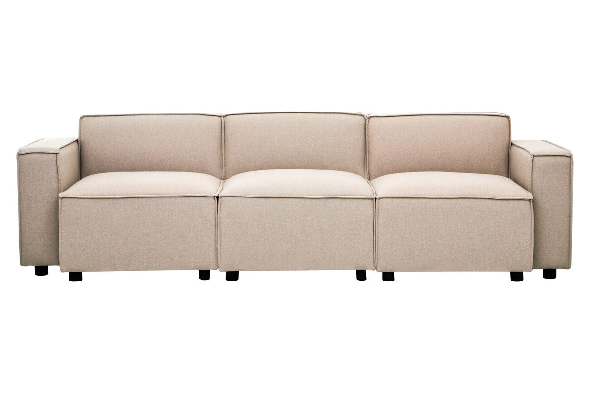 Natural Fabric Armless Modular Sofas, Toulouse