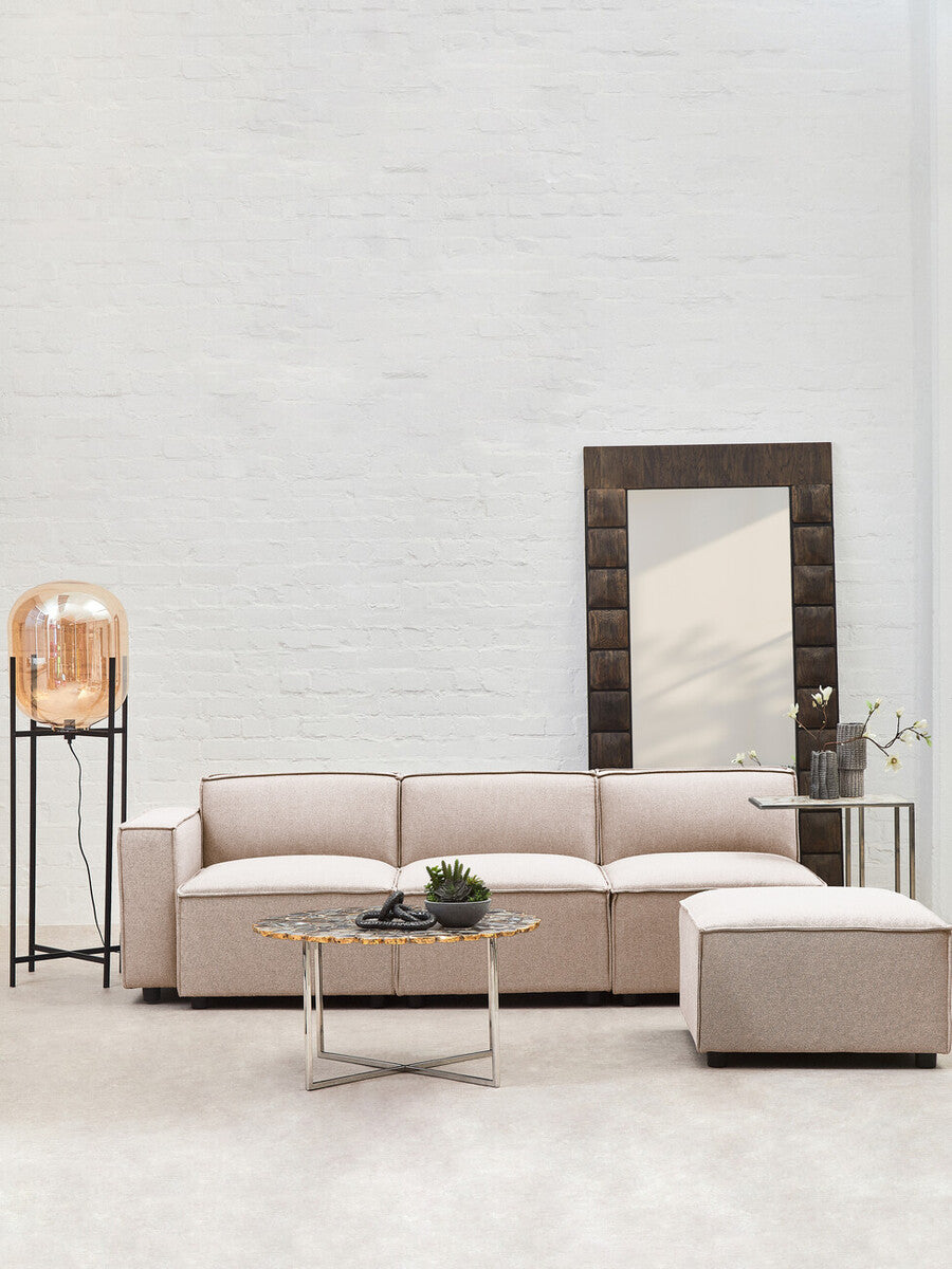 Natural Fabric Armless Modular Sofas, Toulouse