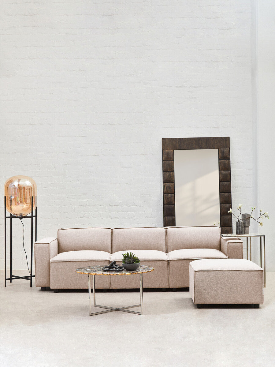 Natural Fabric Armless Modular Sofas, Toulouse