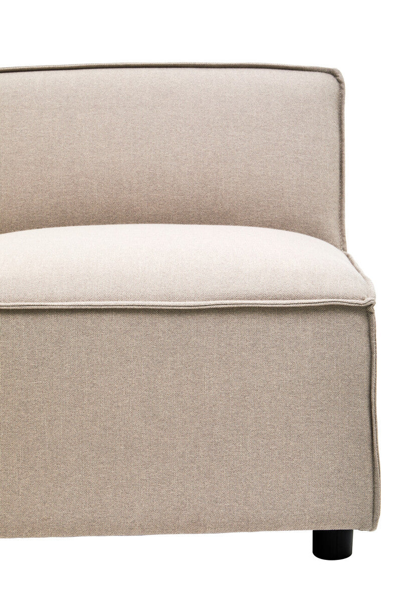 Natural Fabric Armless Modular Sofas, Toulouse