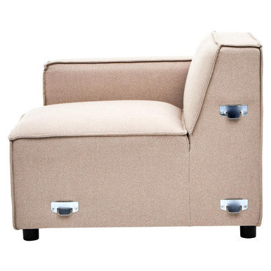Natural Fabric Left Arm Modular Sofas, Toulouse
