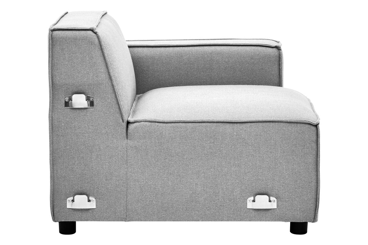 Grey Fabric Right Arm Modular Sofas, Toulouse
