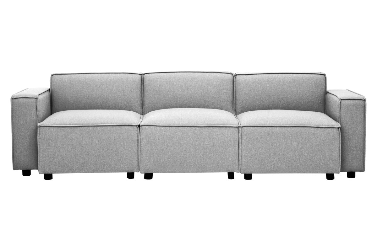 Grey Fabric Armless Modular Sofas, Toulouse