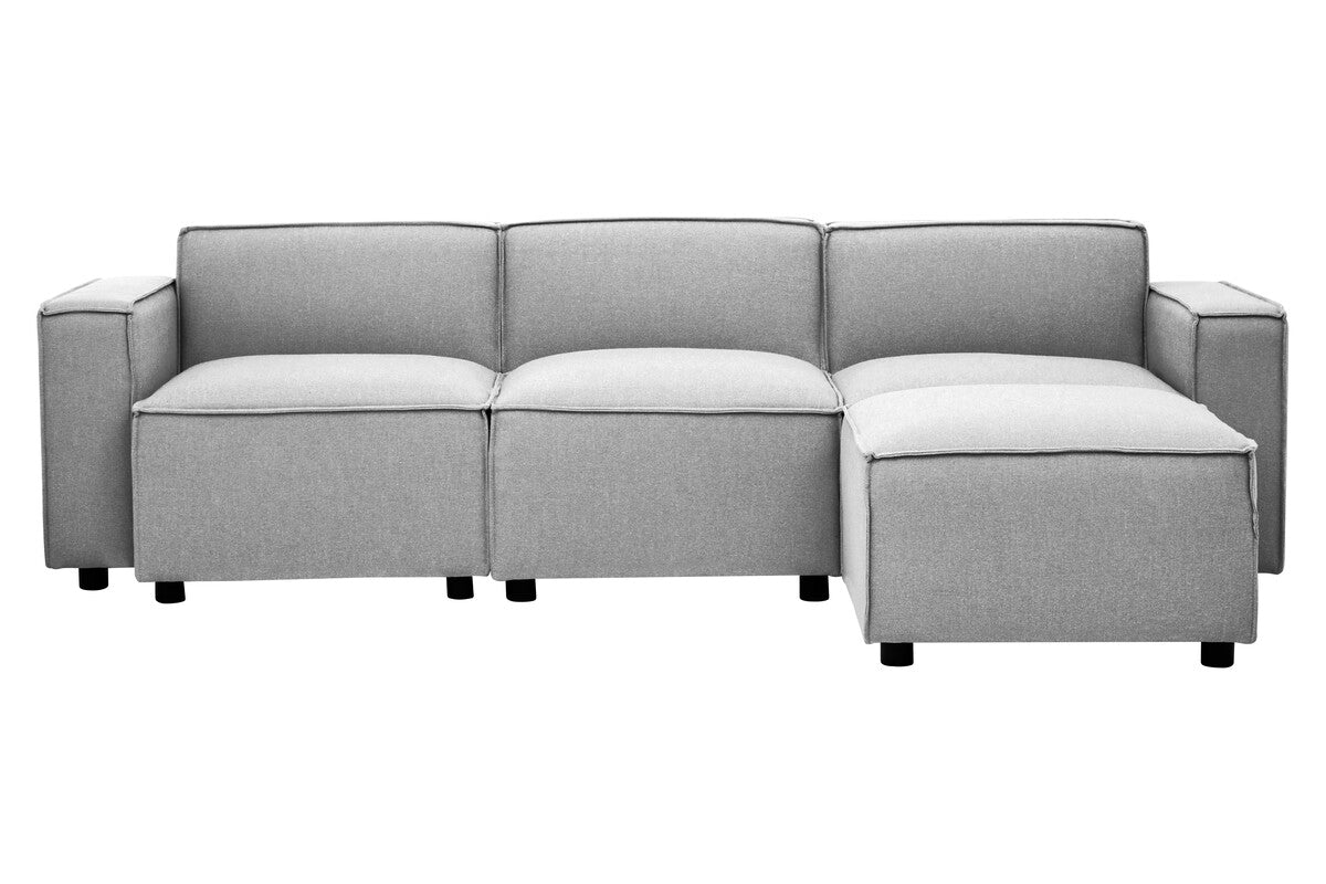 Grey Fabric Armless Modular Sofas, Toulouse