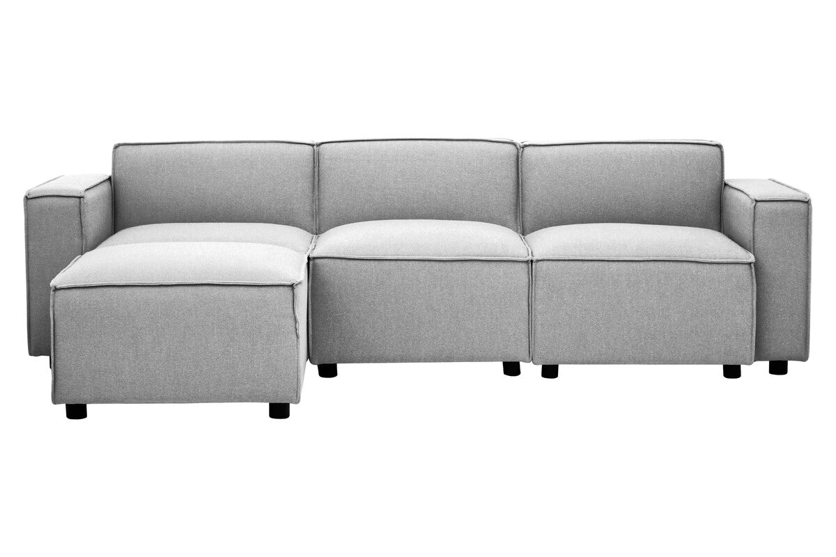 Grey Fabric Armless Modular Sofas, Toulouse