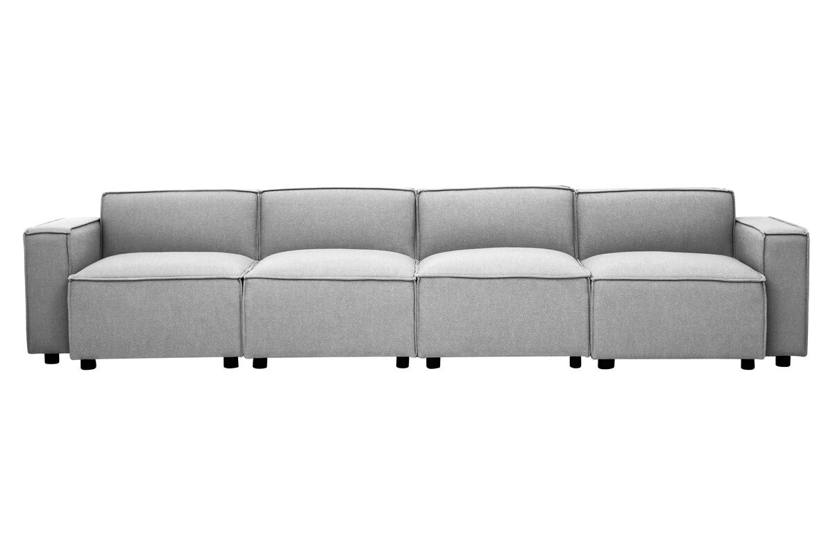 Grey Fabric Armless Modular Sofas, Toulouse