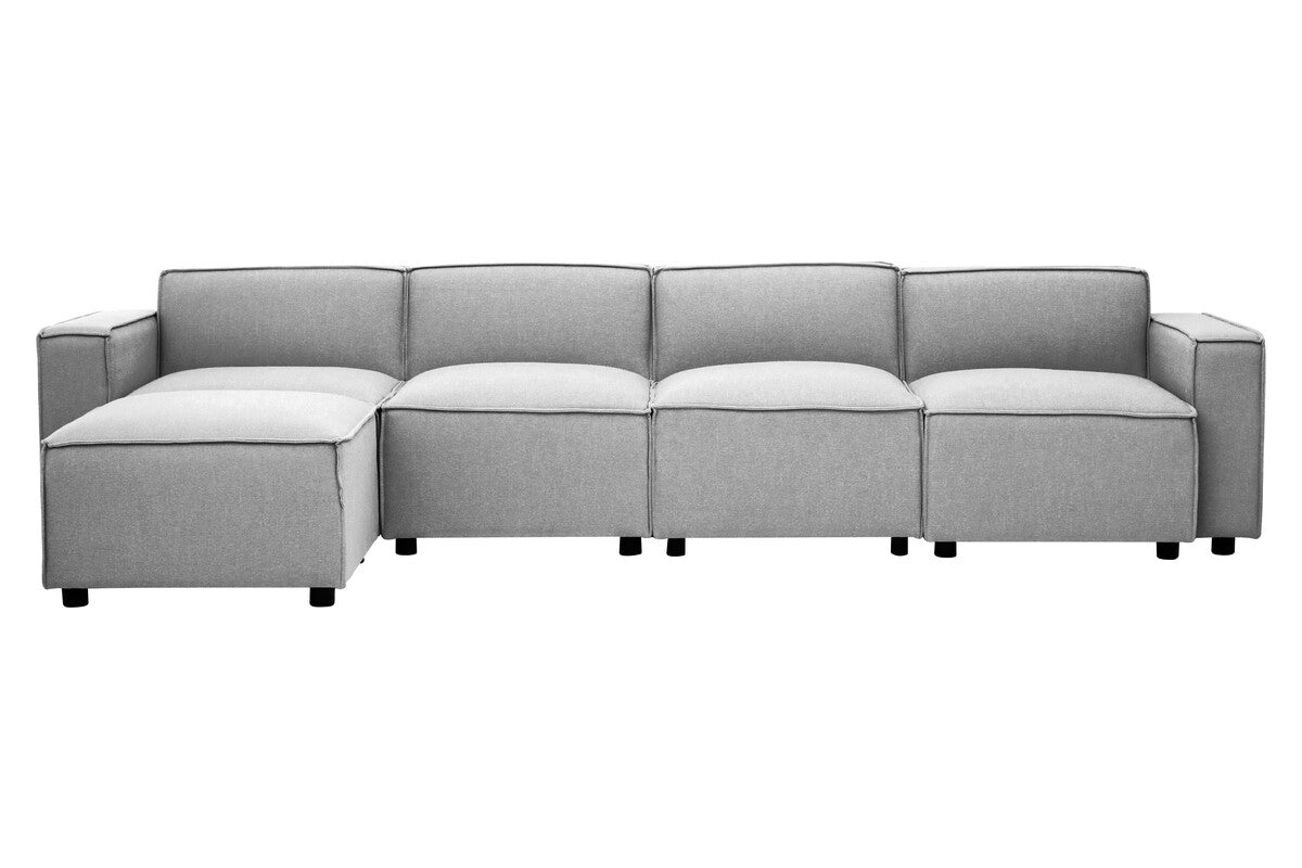 Grey Fabric Armless Modular Sofas, Toulouse