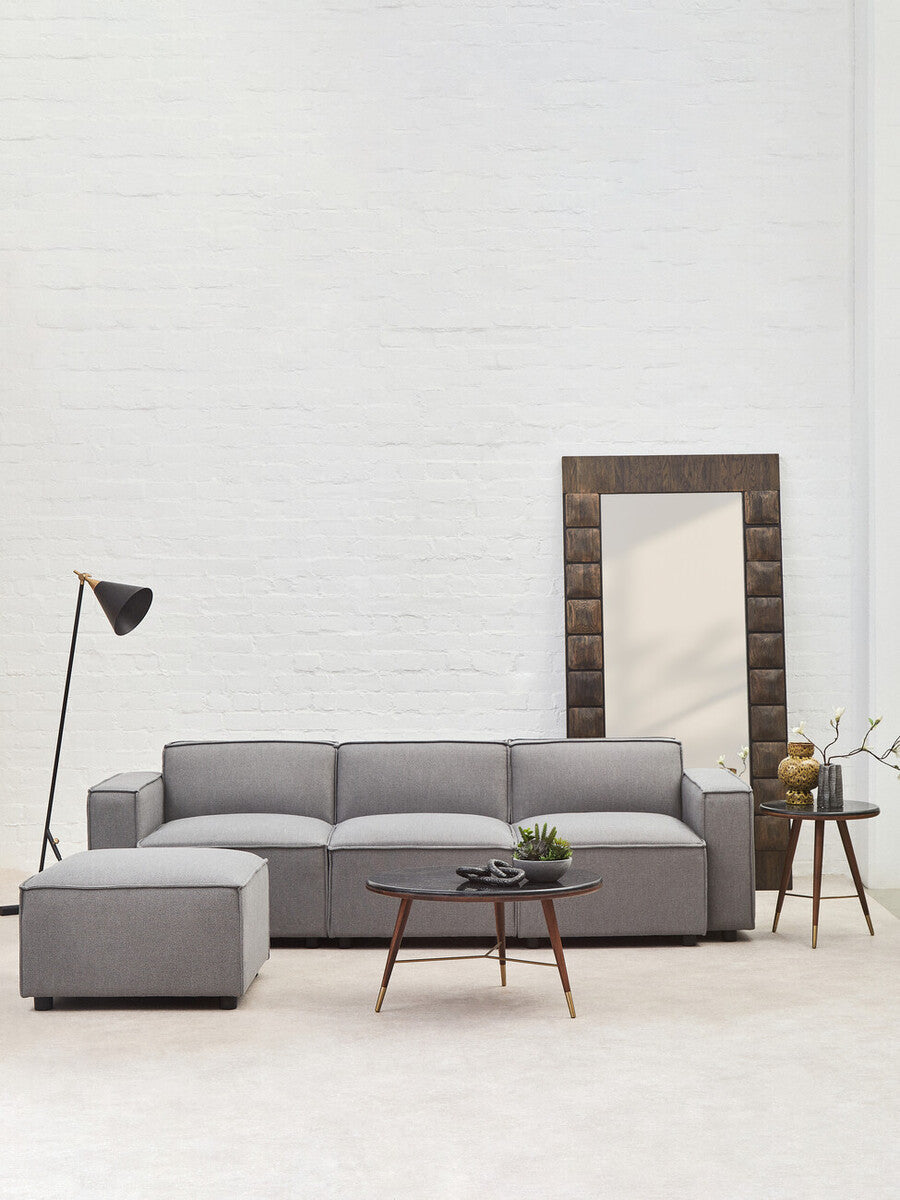 Grey Fabric Armless Modular Sofas, Toulouse