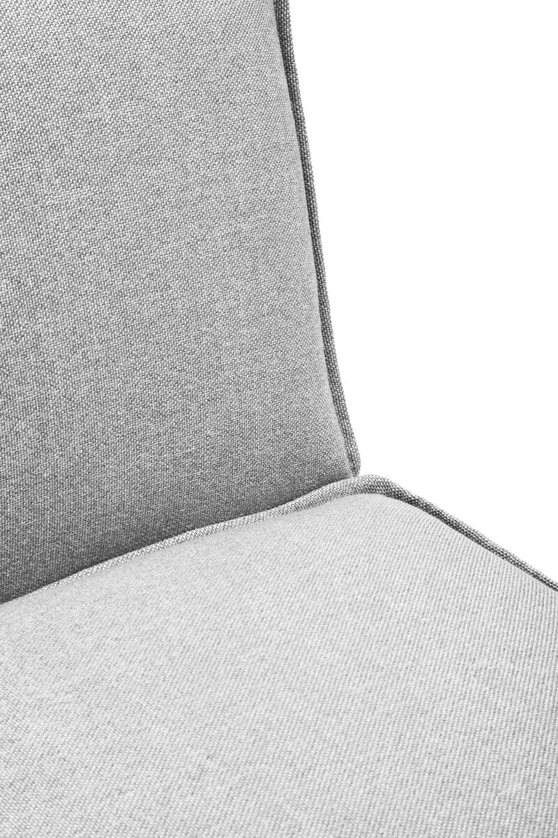 Grey Fabric Armless Modular Sofas, Toulouse
