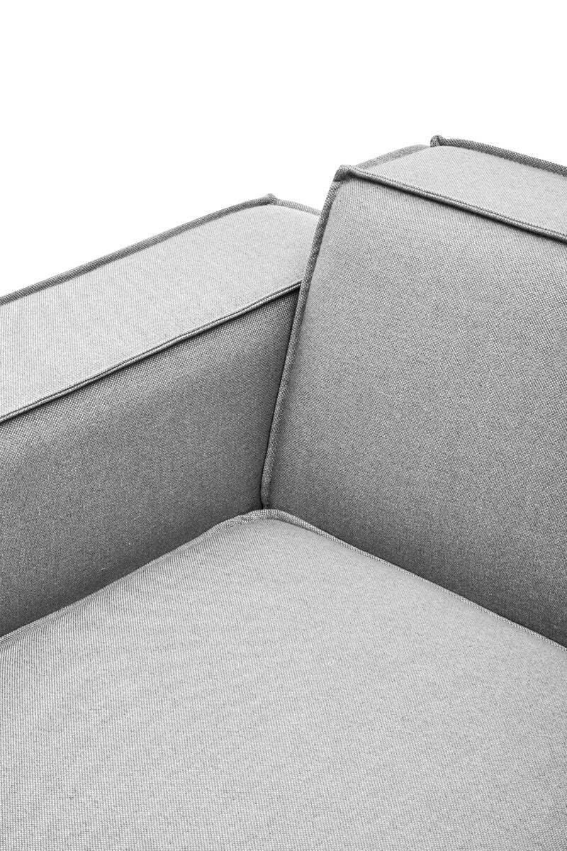 Grey Fabric Left Arm Modular Sofas, Toulouse
