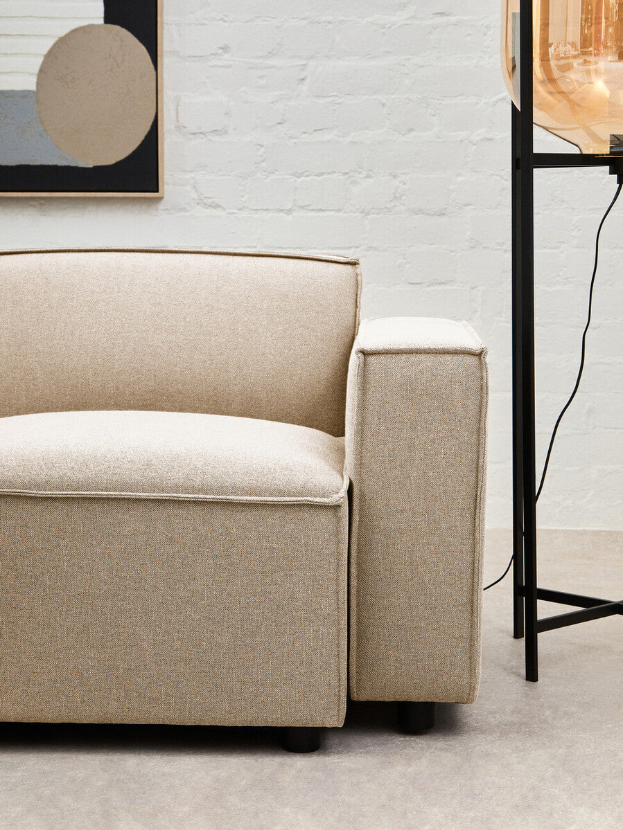 Cream Fabric Right Arm Modular Sofas, Toulouse