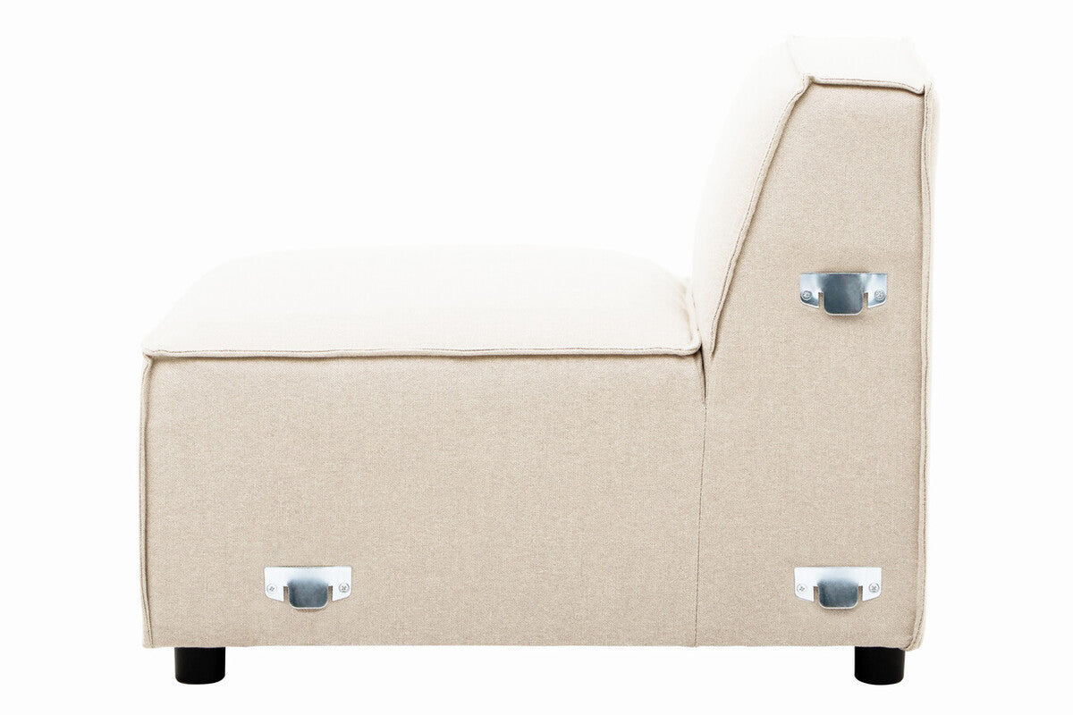 Cream Fabric Armless Modular Sofas, Toulouse