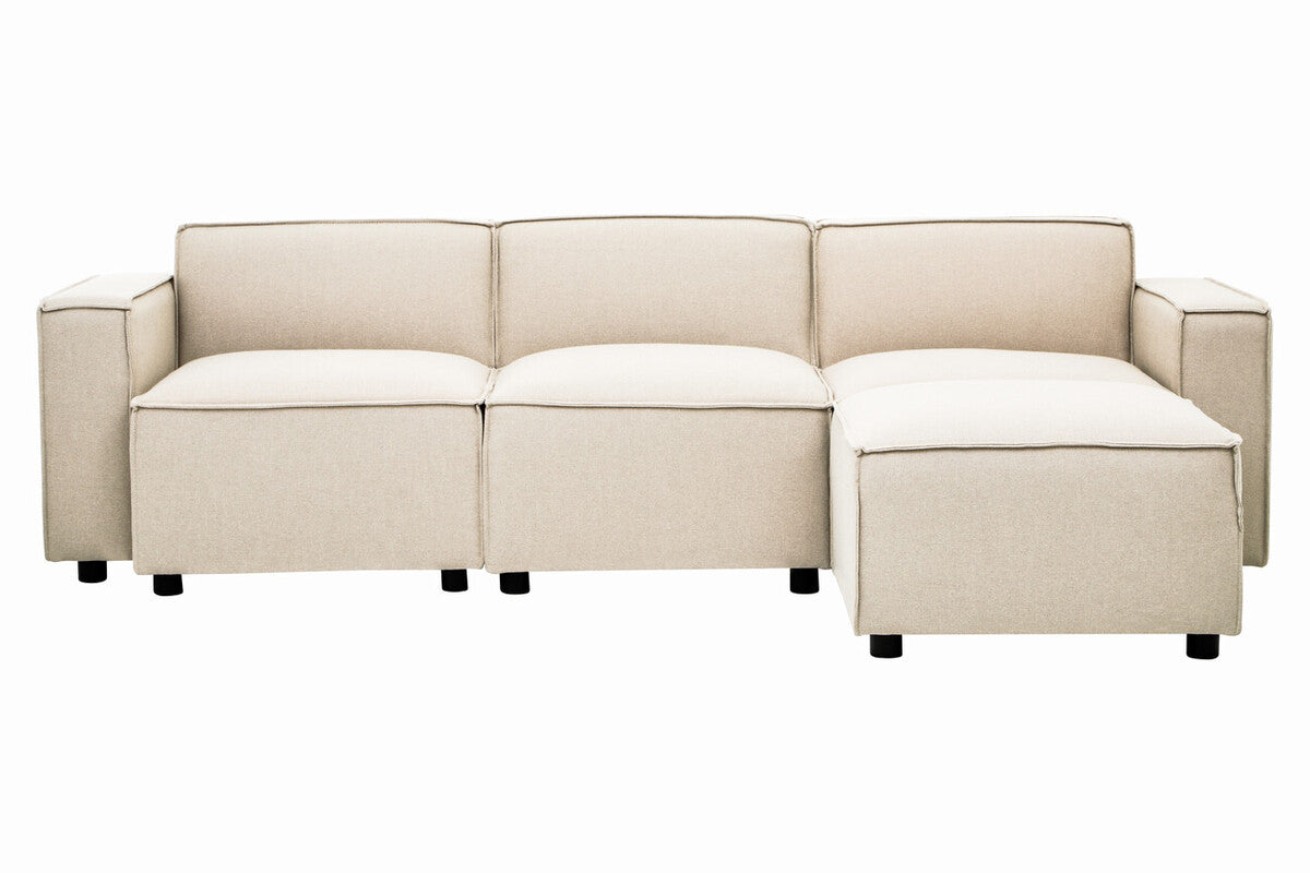Cream Fabric Armless Modular Sofas, Toulouse