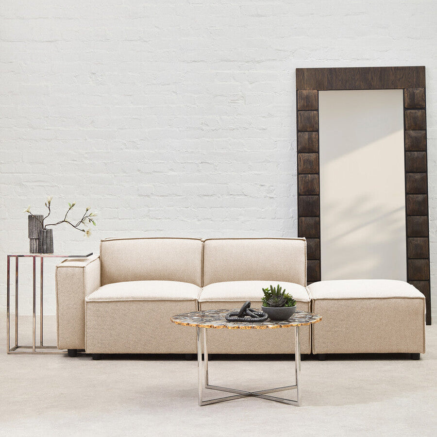 Cream Fabric Armless Modular Sofas, Toulouse
