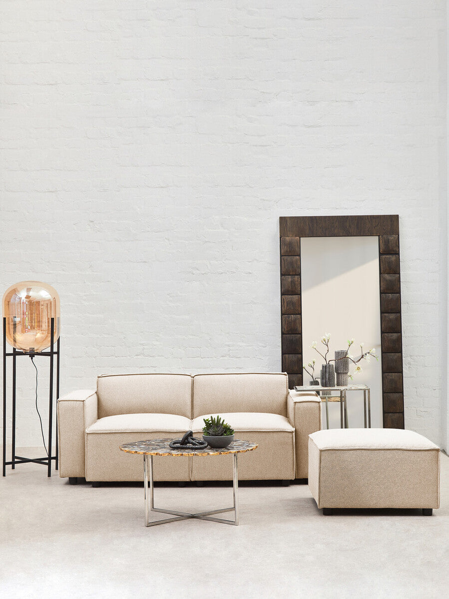 Cream Fabric Armless Modular Sofas, Toulouse
