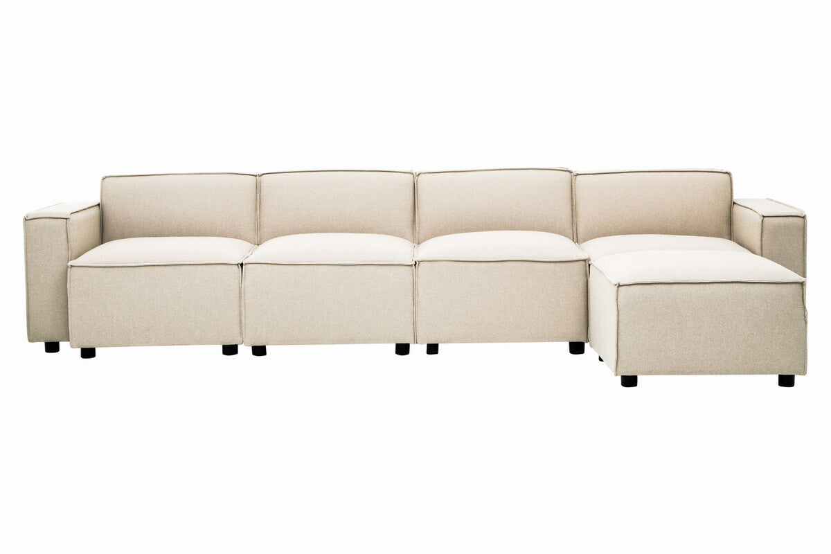 Cream Fabric Left Arm Modular Sofas, Toulouse
