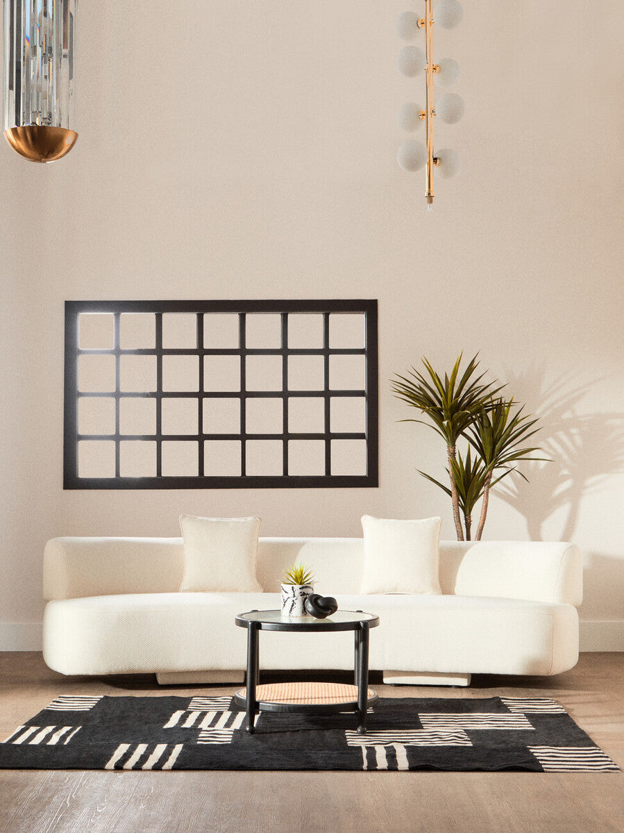 3 Seater Cream Linen Sofa, Ozzano