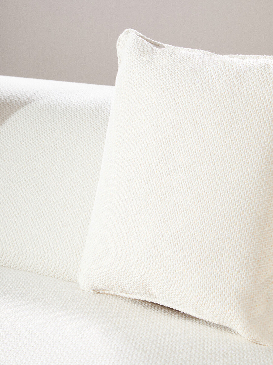 3 Seater Cream Linen Sofa, Ozzano