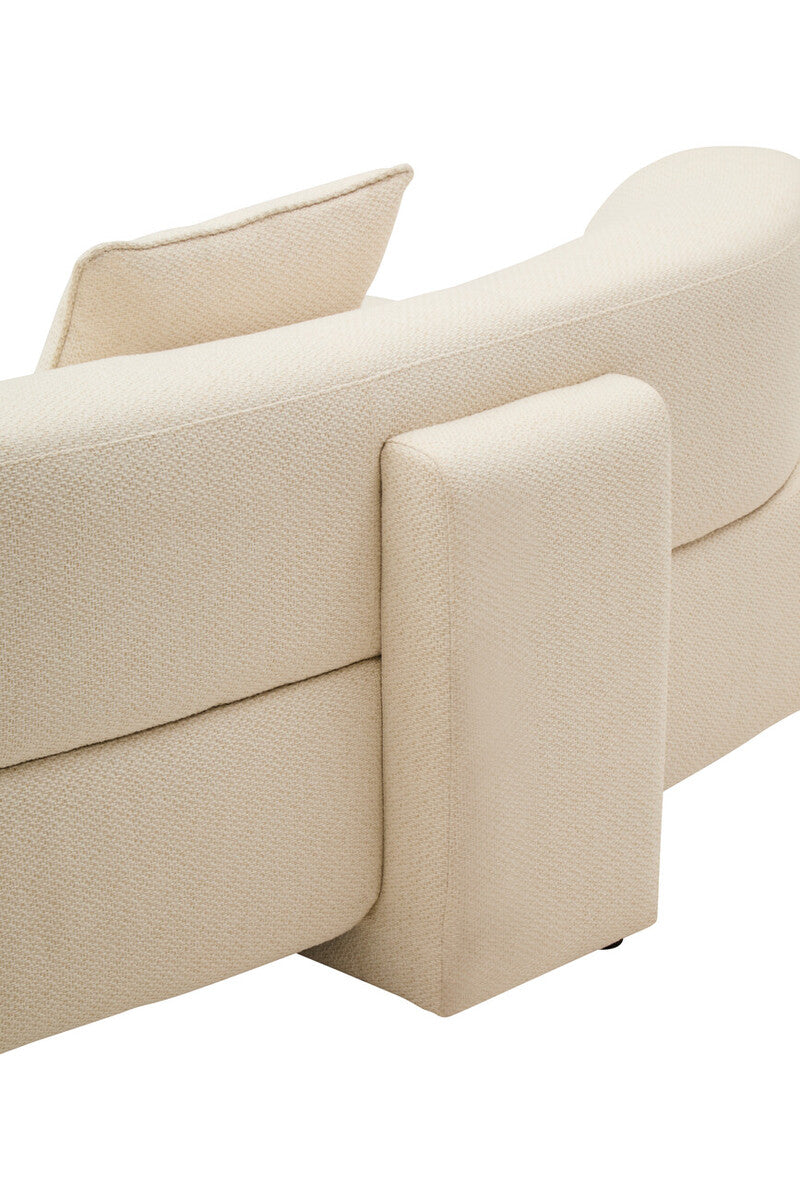 3 Seater Cream Linen Sofa, Ozzano