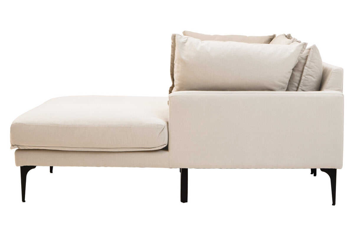 3 Seater Cream Right Chaise Sofa, Comfee