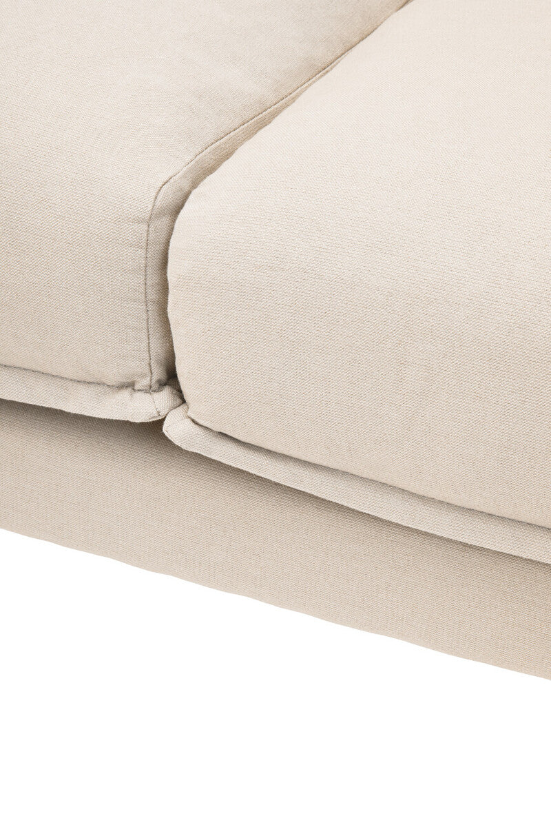 3 Seater Cream Right Chaise Sofa, Comfee