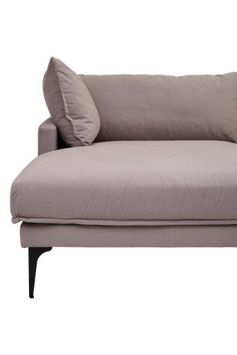 3 Seater Grey left Chaise Sofa, Comfee