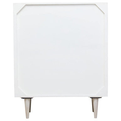 Sita Two Door Whitewash Mango Wood Abstract Cabinet
