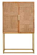 Paper Rope Detail Two Door Mango Wood Cabinet | Teora
