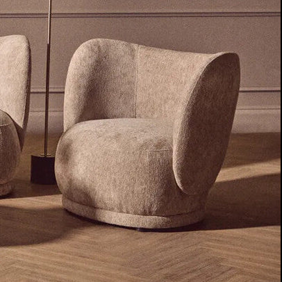 Delray Deep Stone Chenille Curved Chair