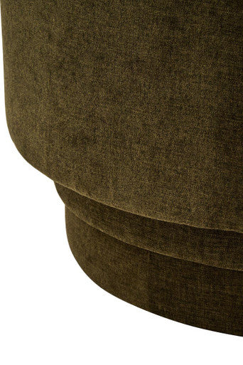 Drake Forest Green Chenille Effect Chair with Curved Back