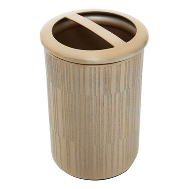 Allegra Champagne Aluminium Toothbrush Holder with Line Effect