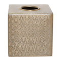Allegra Champagne Aluminium Tissue Box with Etched Detail