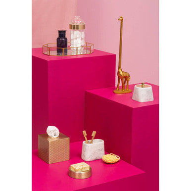 Allegra Champagne Aluminium Tissue Box with Etched Detail