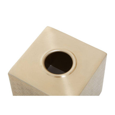 Allegra Champagne Aluminium Tissue Box with Etched Detail