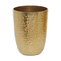 Allegra Gold Aluminium Bathroom Tumbler with Hammered Effect