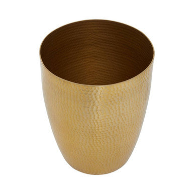 Allegra Gold Aluminium Waste Bin with Hammered Effect