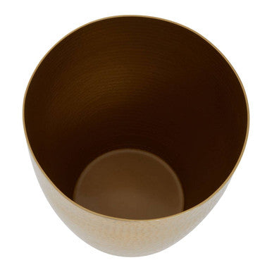 Allegra Gold Aluminium Waste Bin with Hammered Effect