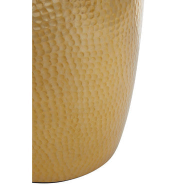 Allegra Gold Aluminium Waste Bin with Hammered Effect